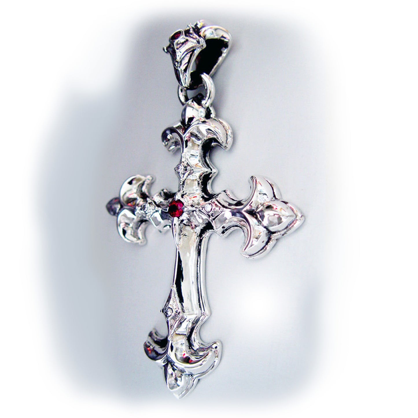 Gothic Silver Cross Pendant