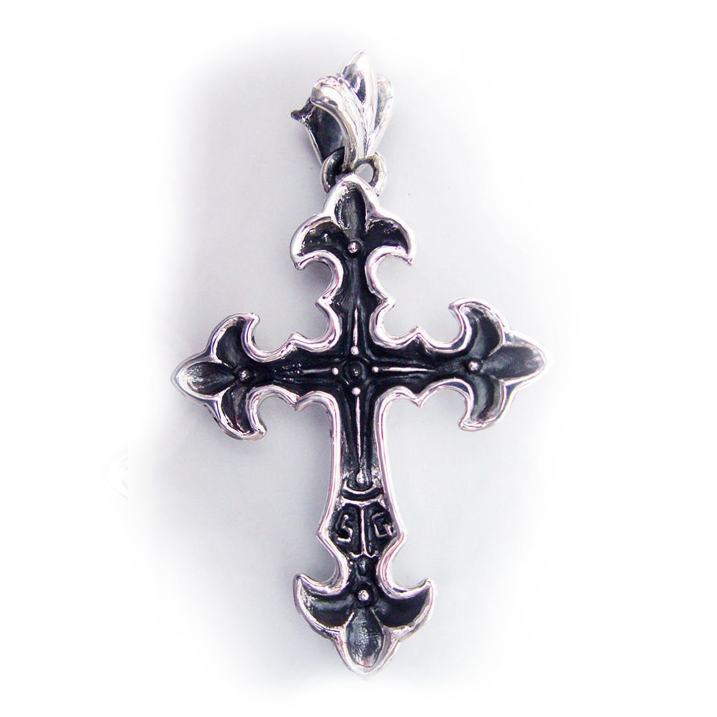 Gothic Silver Cross Pendant