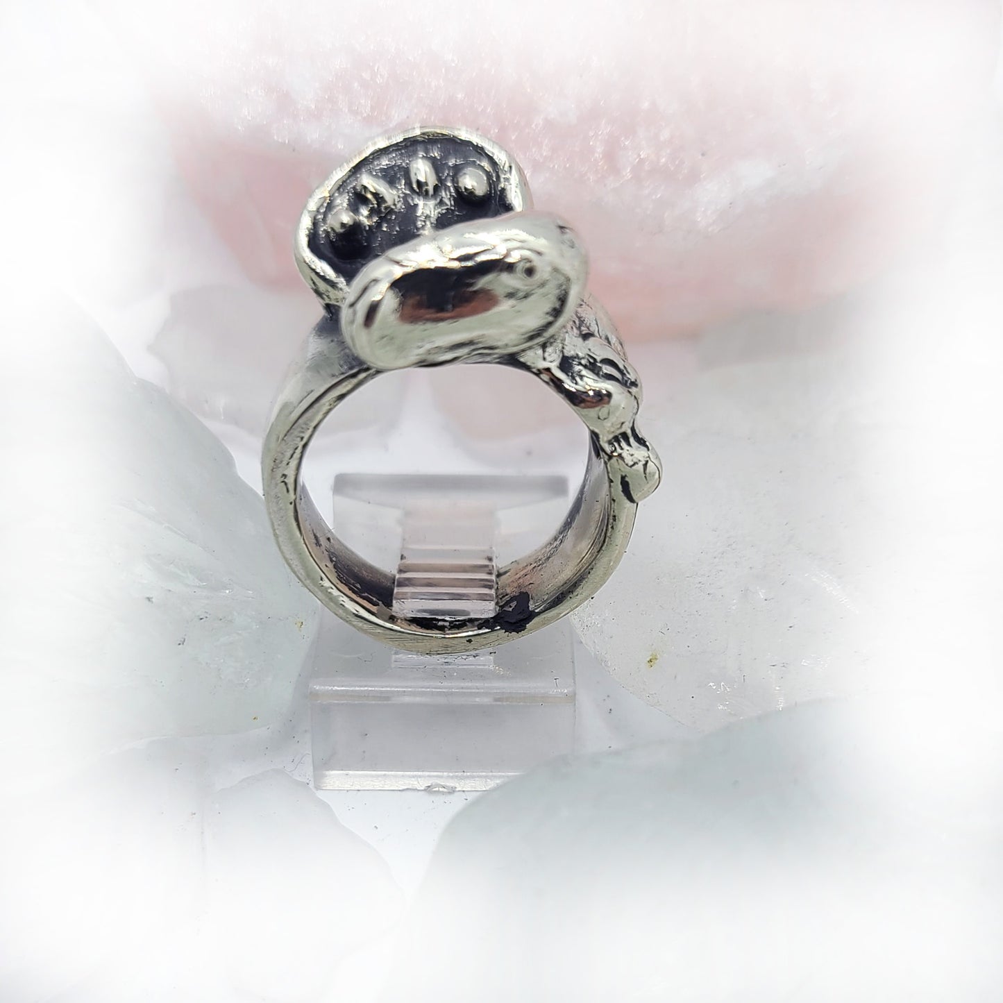 Hippopotamus Open Mouth Sterling Silver Ring