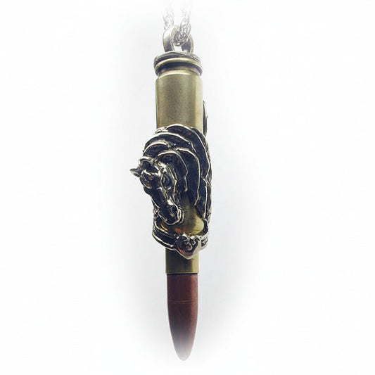 Horse Year Zodiac Love Bullet Silver Pendant