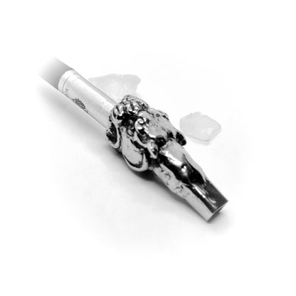 Jaguar Head Sterling Silver Cigarette Pipe