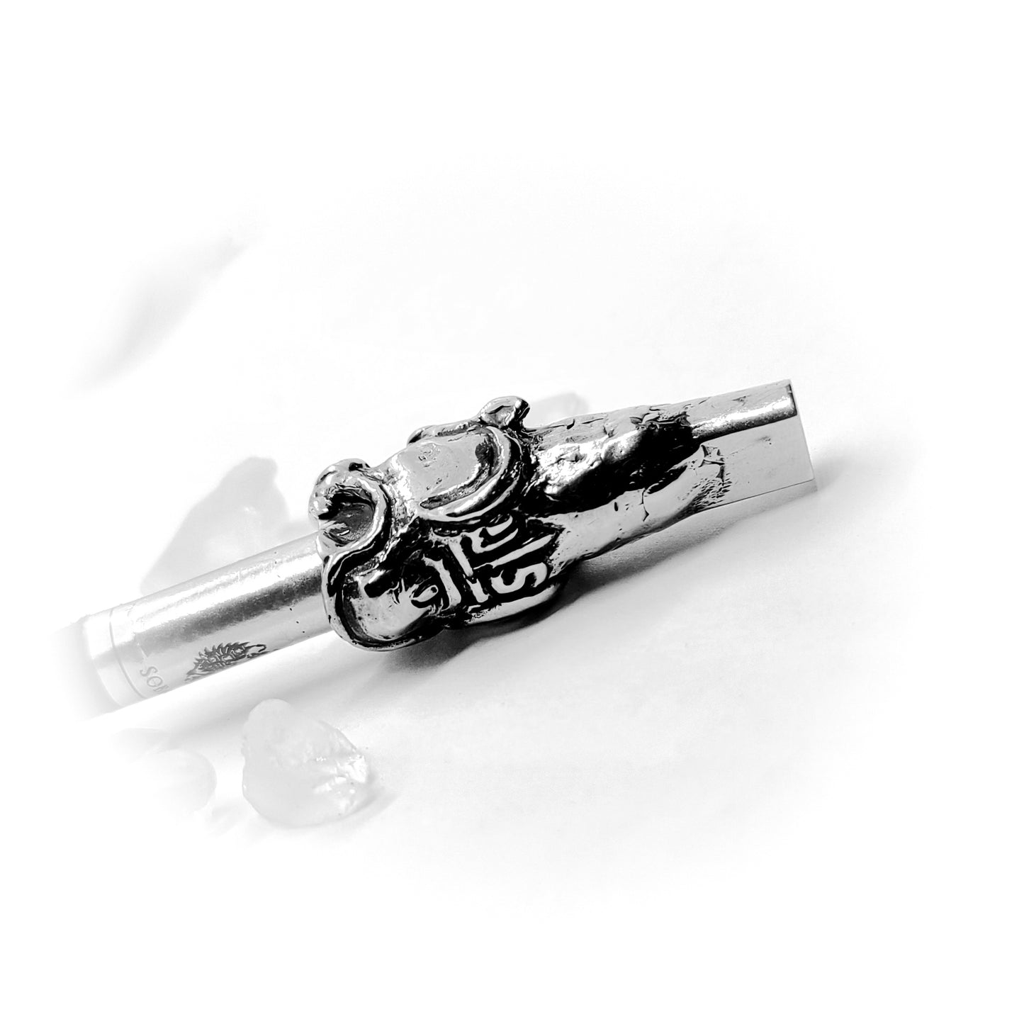 Jaguar Head Sterling Silver Cigarette Pipe