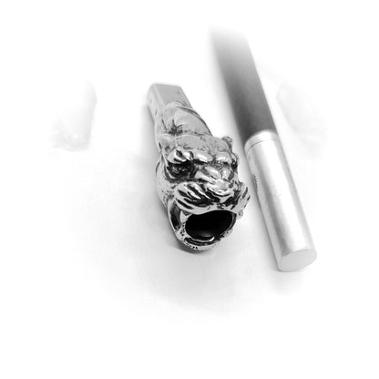 Jaguar Head Sterling Silver Cigarette Pipe