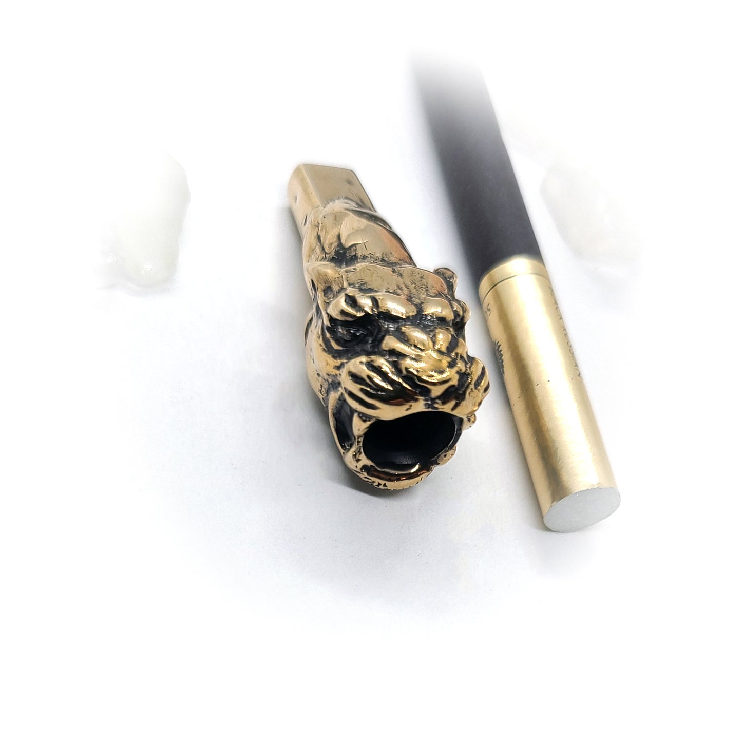 Jaguar Head Sterling Silver Cigarette Pipe