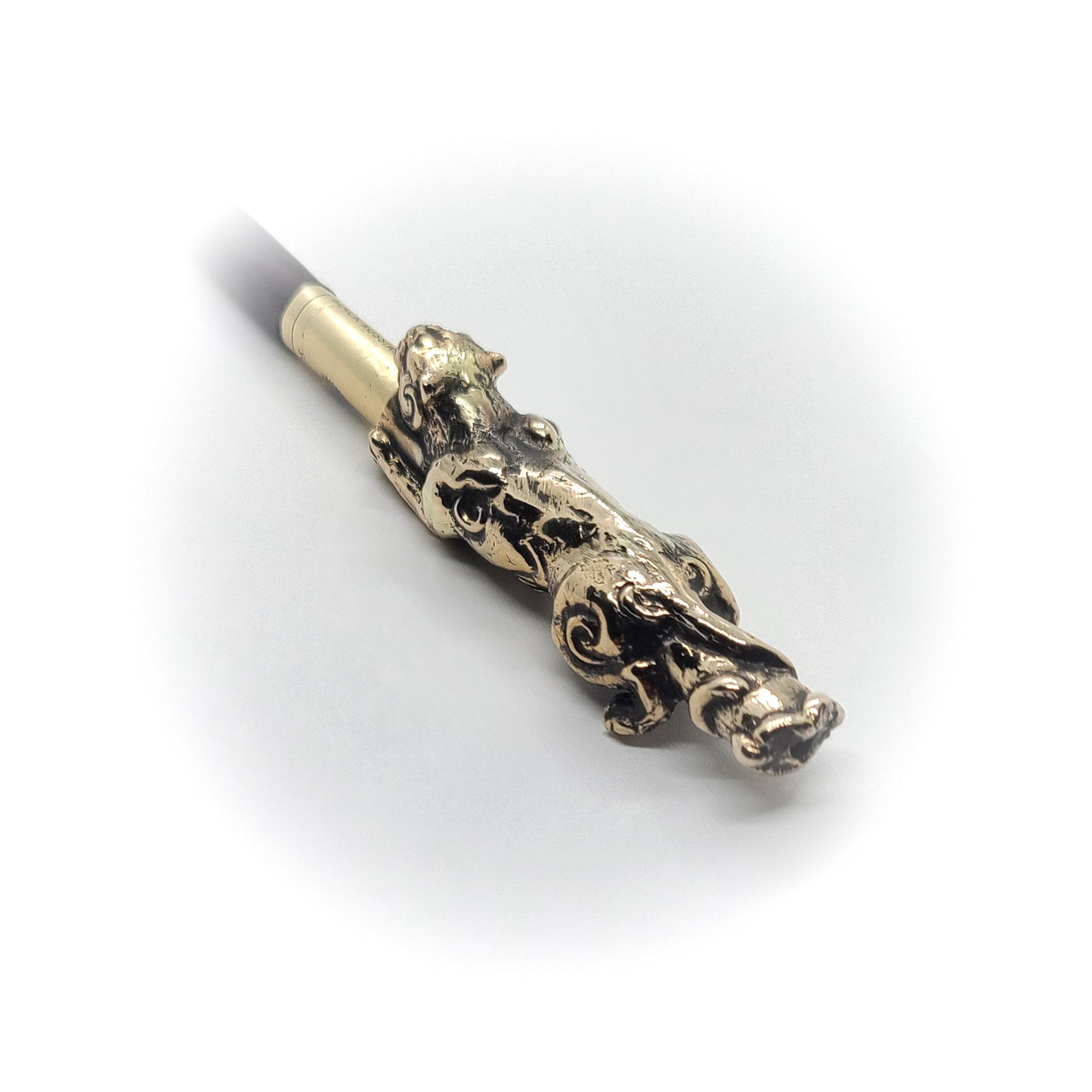Attacking Jaguar Body Sterling Silver Cigarette Pipe