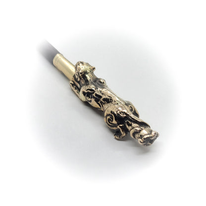 Attacking Jaguar Body Sterling Silver Cigarette Pipe