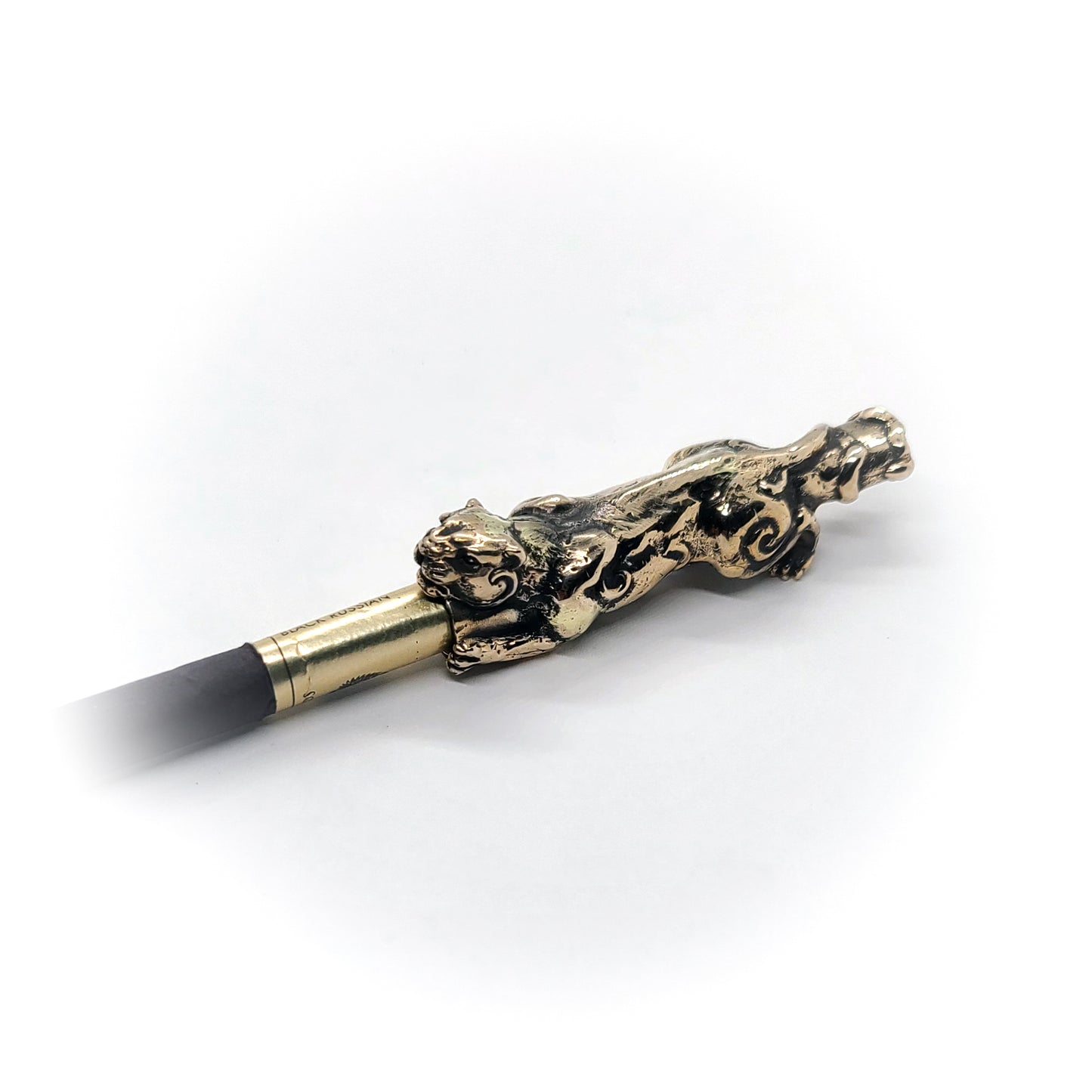 Attacking Jaguar Body Sterling Silver Cigarette Pipe