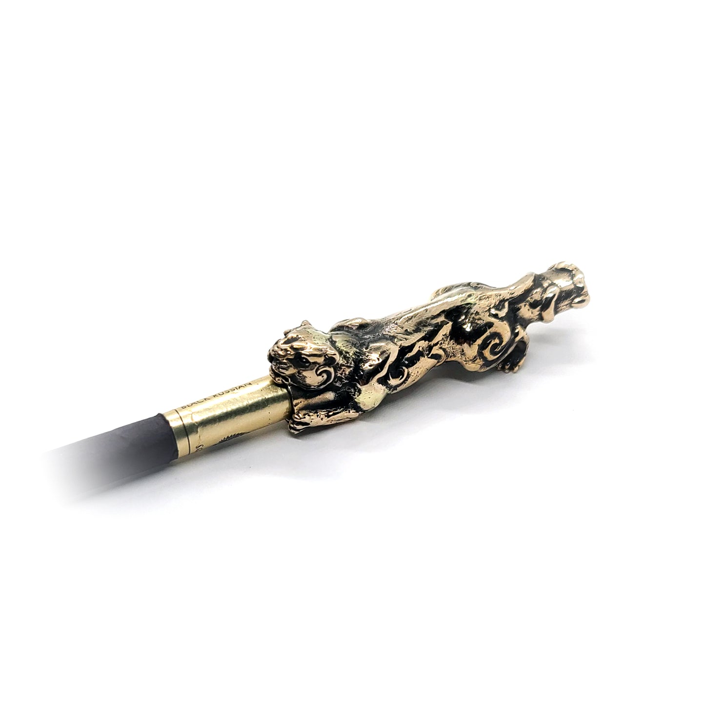 Attacking Jaguar Body Sterling Silver Cigarette Pipe