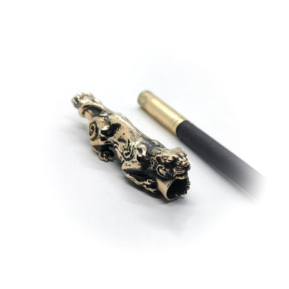 Attacking Jaguar Body Sterling Silver Cigarette Pipe