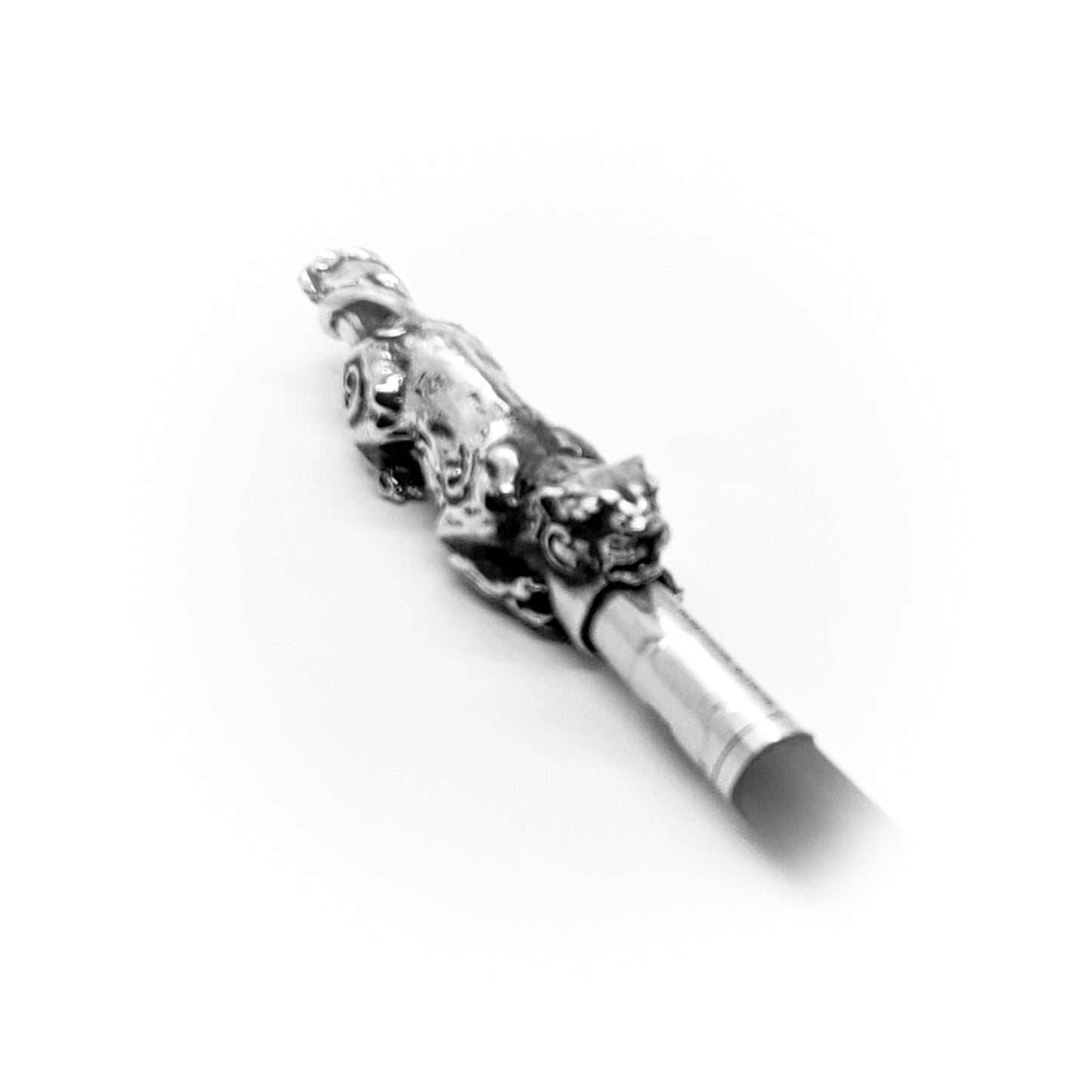 Attacking Jaguar Body Sterling Silver Cigarette Pipe