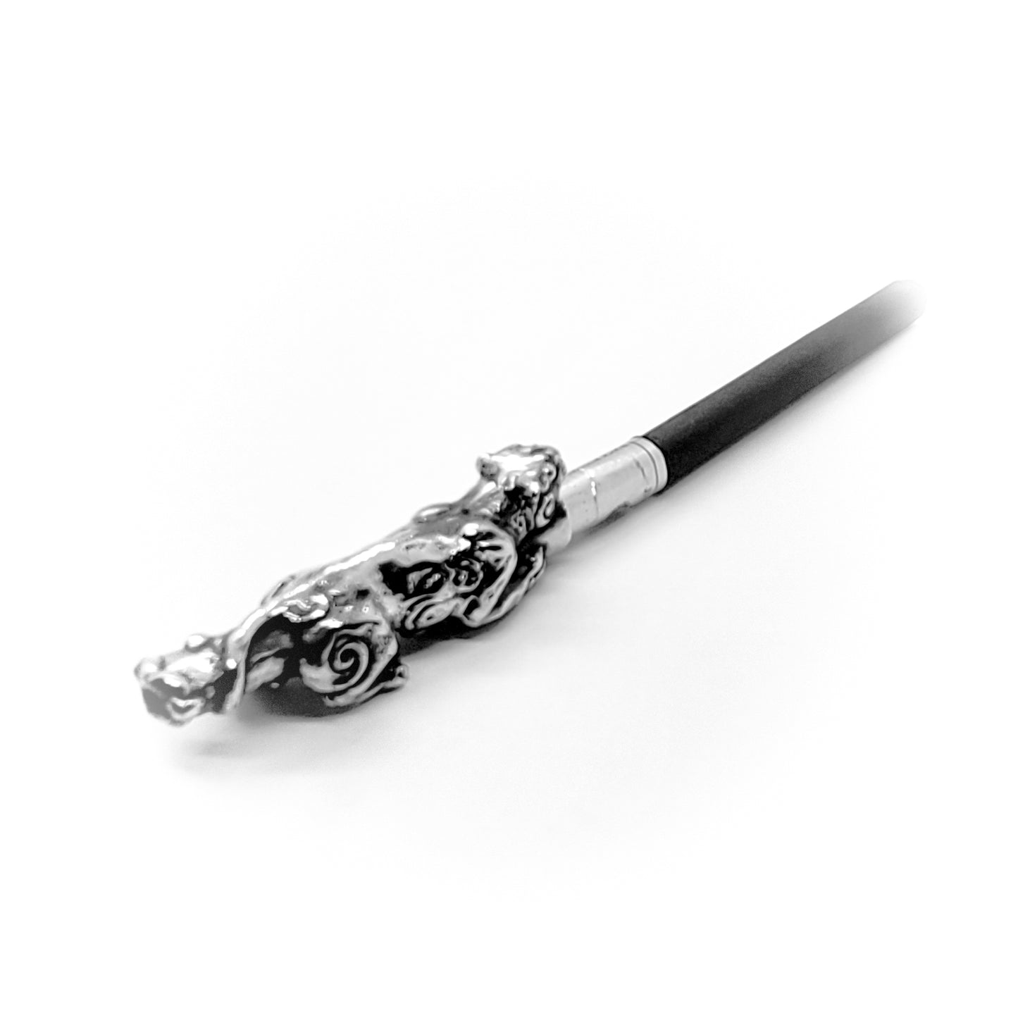 Attacking Jaguar Body Sterling Silver Cigarette Pipe