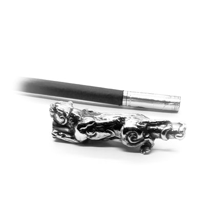 Attacking Jaguar Body Sterling Silver Cigarette Pipe