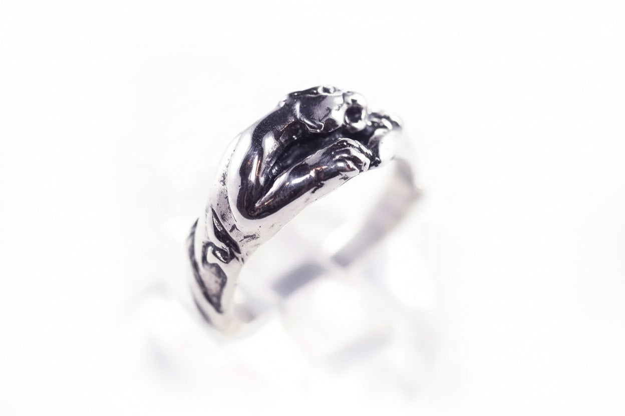 Small Jaguar Sterling Silver Ring