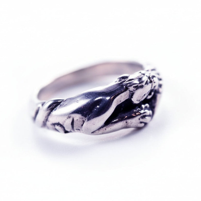Small Jaguar Sterling Silver Ring