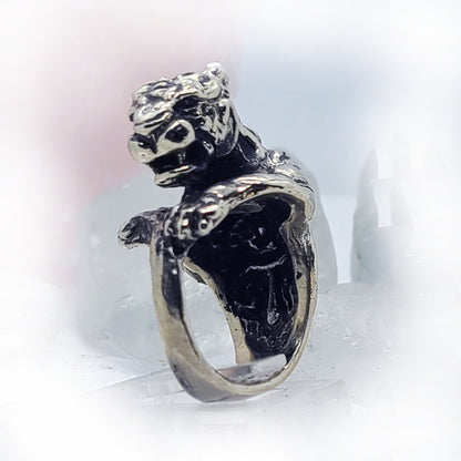 Tribal Jaguar Sterling Silver Ring