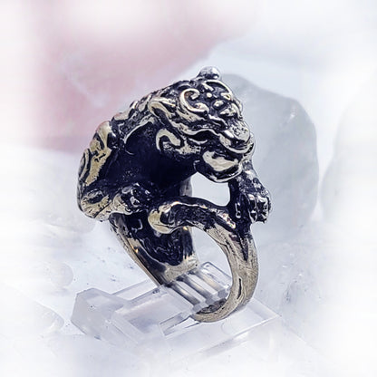 Tribal Jaguar Sterling Silver Ring