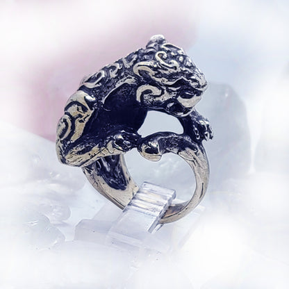 Tribal Jaguar Sterling Silver Ring