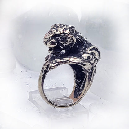 Tribal Jaguar Sterling Silver Ring