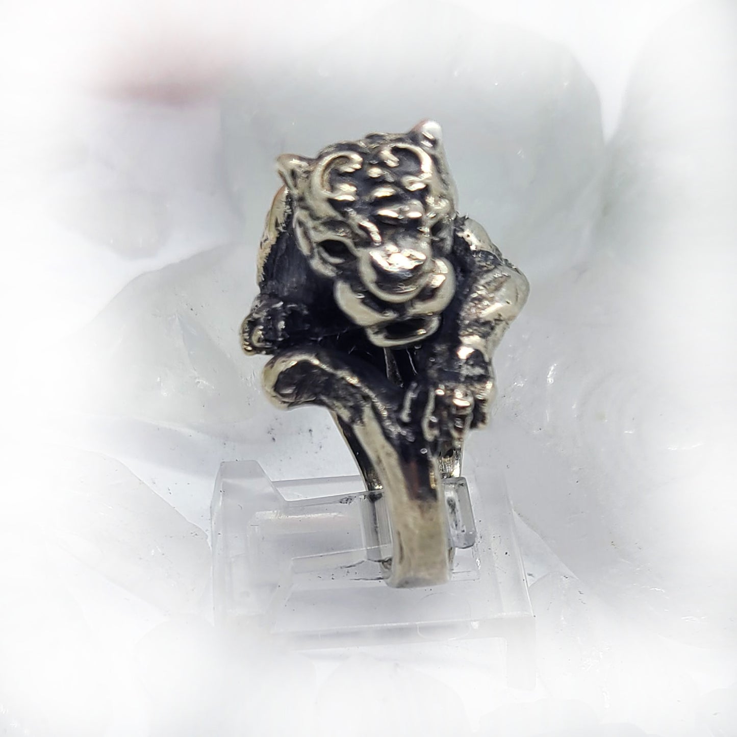 Tribal Jaguar Sterling Silver Ring