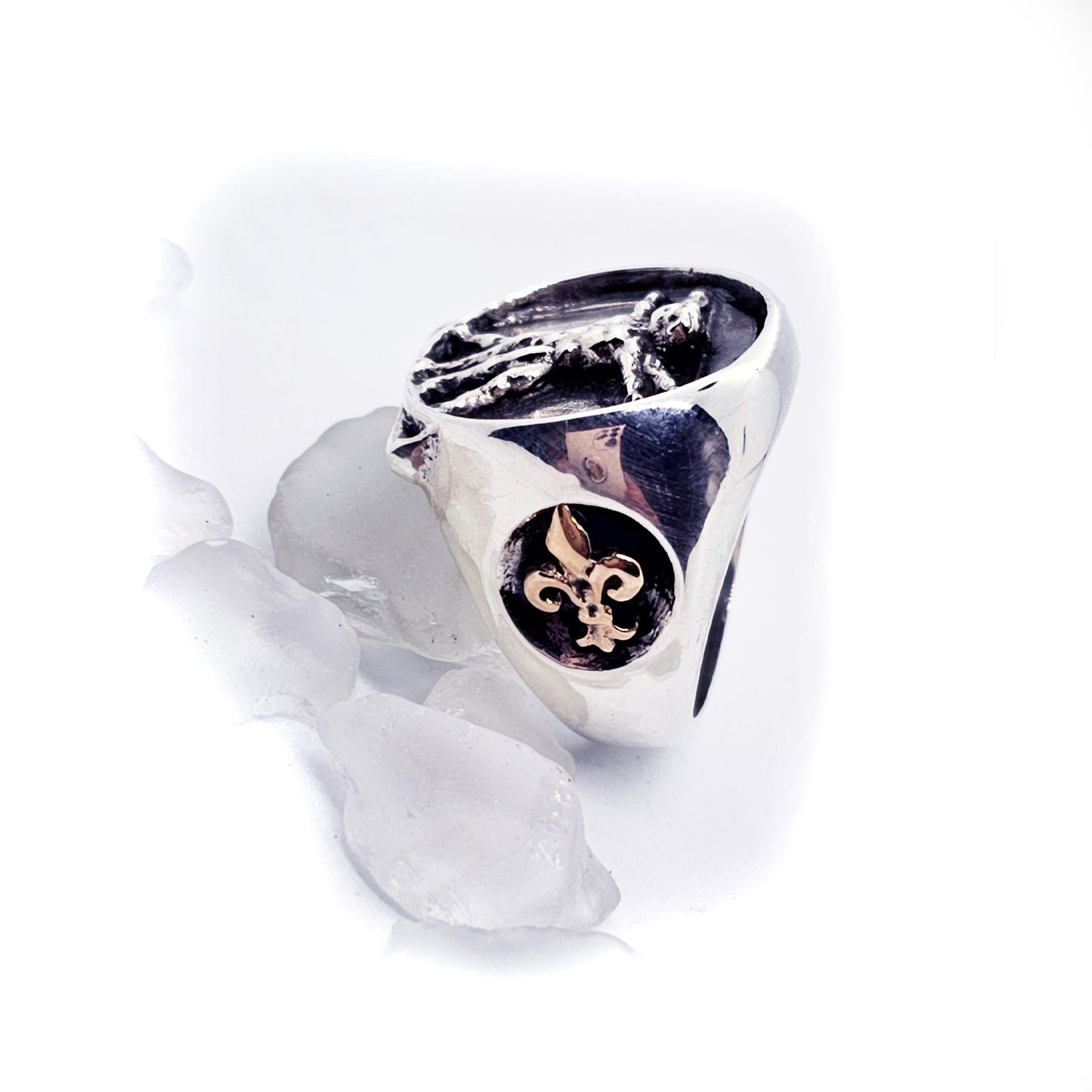 Leonardo Da Vinci Silver Bronze Ring