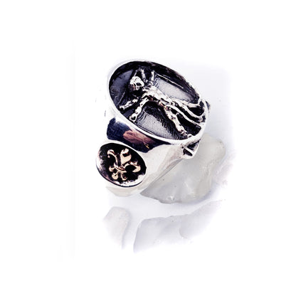 Leonardo Da Vinci Silver Bronze Ring