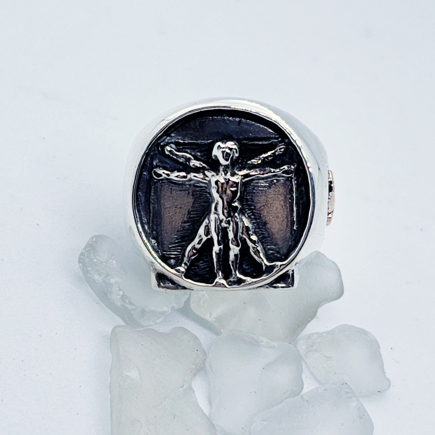 Leonardo Da Vinci Silver Bronze Ring