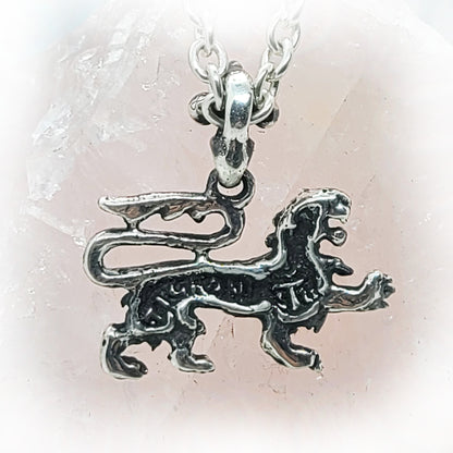 Lion Sterling Silver Pendant