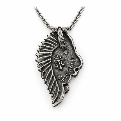 Lion Apache Sterling Silver Pendant