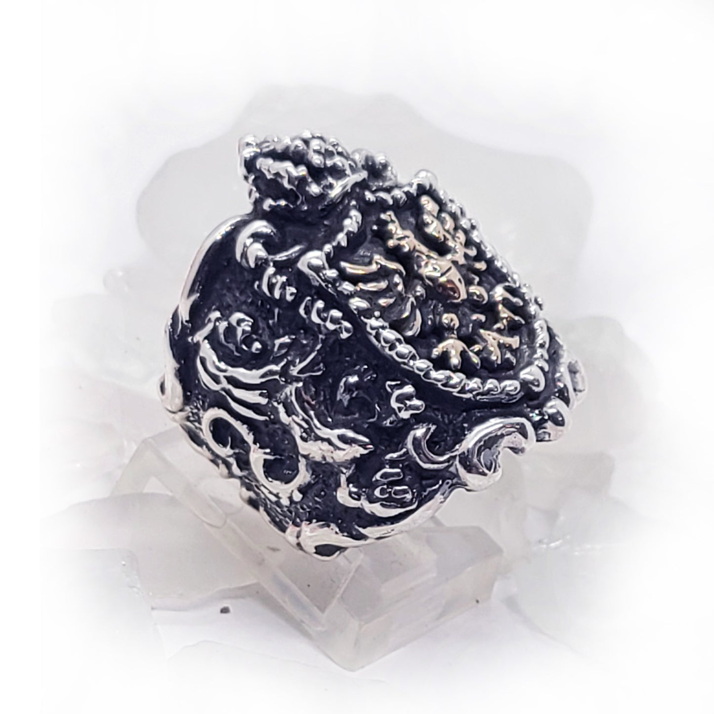 Lion & Eagle Heraldry Sterling Silver with Bronze Ring