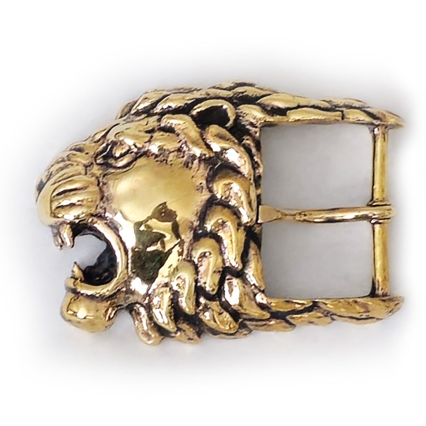 Lion Angry Head Brass Belt Buckle