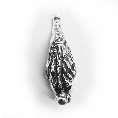 Lion Head Sterling Silver Tobacco Smoking Pipe, Unique Smoker Gift