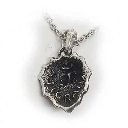 Lion with Snake Skin sterling Silver Pendant