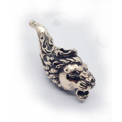 Lion Head Bronze Tobacco Smoking Pipe