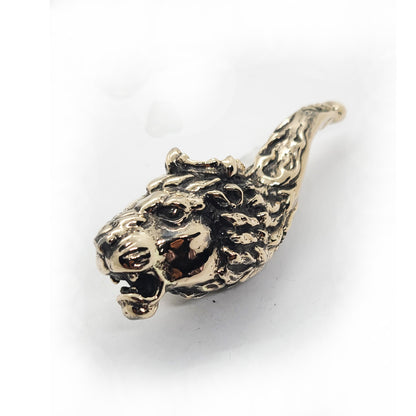 Lion Head Bronze Tobacco Smoking Pipe