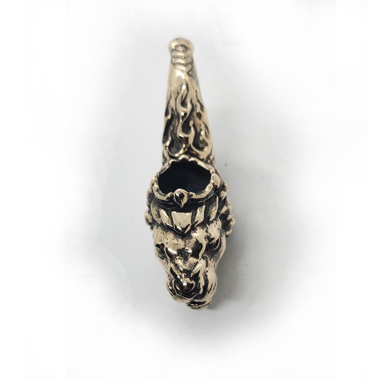 Lion Head Bronze Tobacco Smoking Pipe