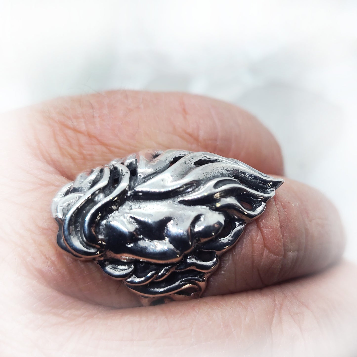 Lion Sterling Silver Ring
