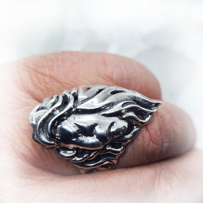 Lion Sterling Silver Ring