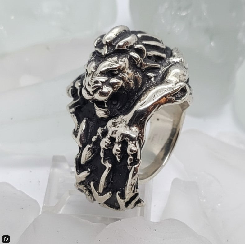 Mighty Lion Sterling Silver Ring