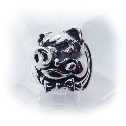 Mister Pig sterling Silver Ring