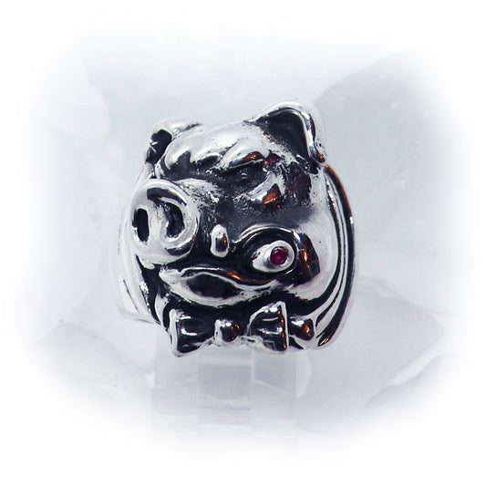 Mister Pig sterling Silver Ring