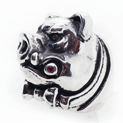 Mister Pig sterling Silver Ring