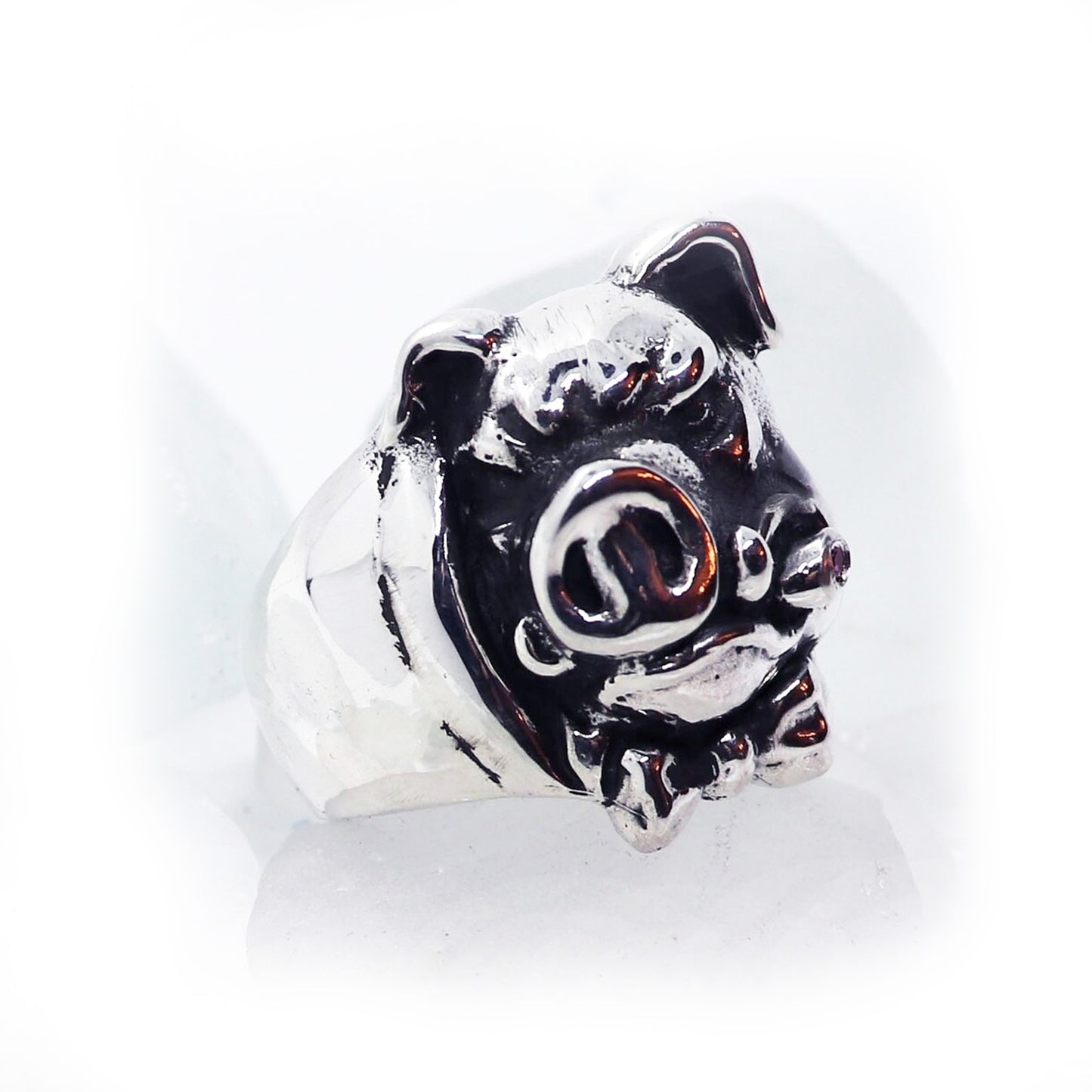 Mister Pig sterling Silver Ring