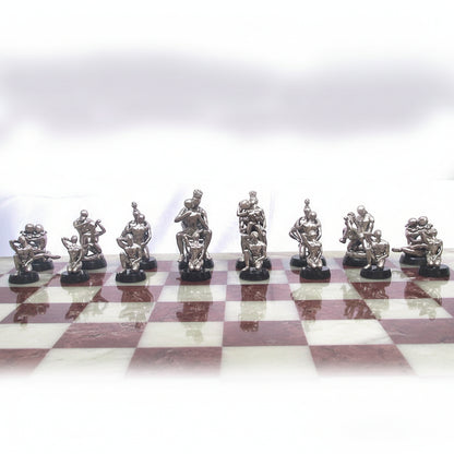 Tigrani Modern Erotic Sterling Silver Chess Set
