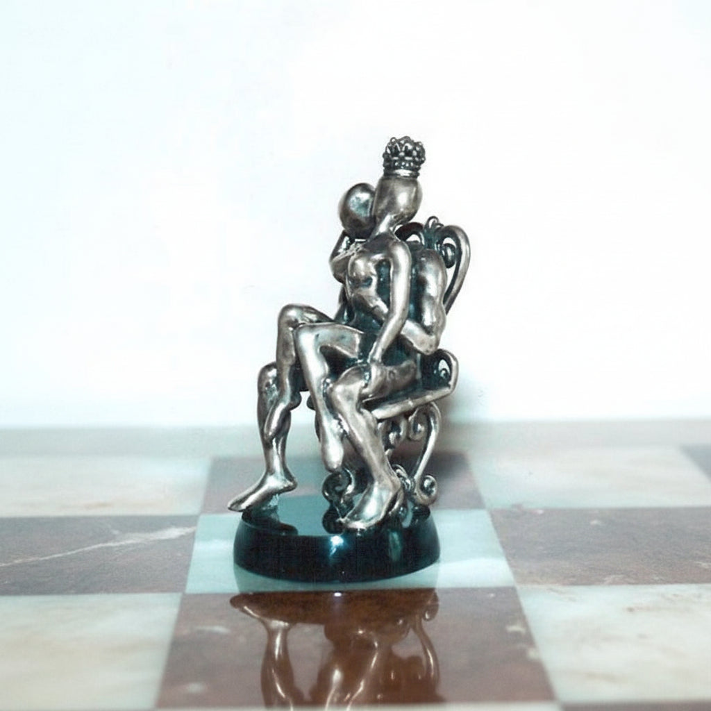 Tigrani Modern Erotic Sterling Silver Chess Set