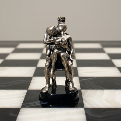Tigrani Modern Erotic Sterling Silver Chess Set