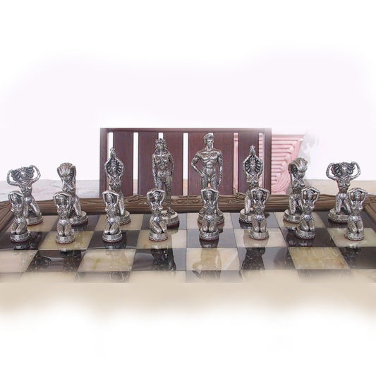 Tigrani “Nudes” Sterling Silver Chess Set