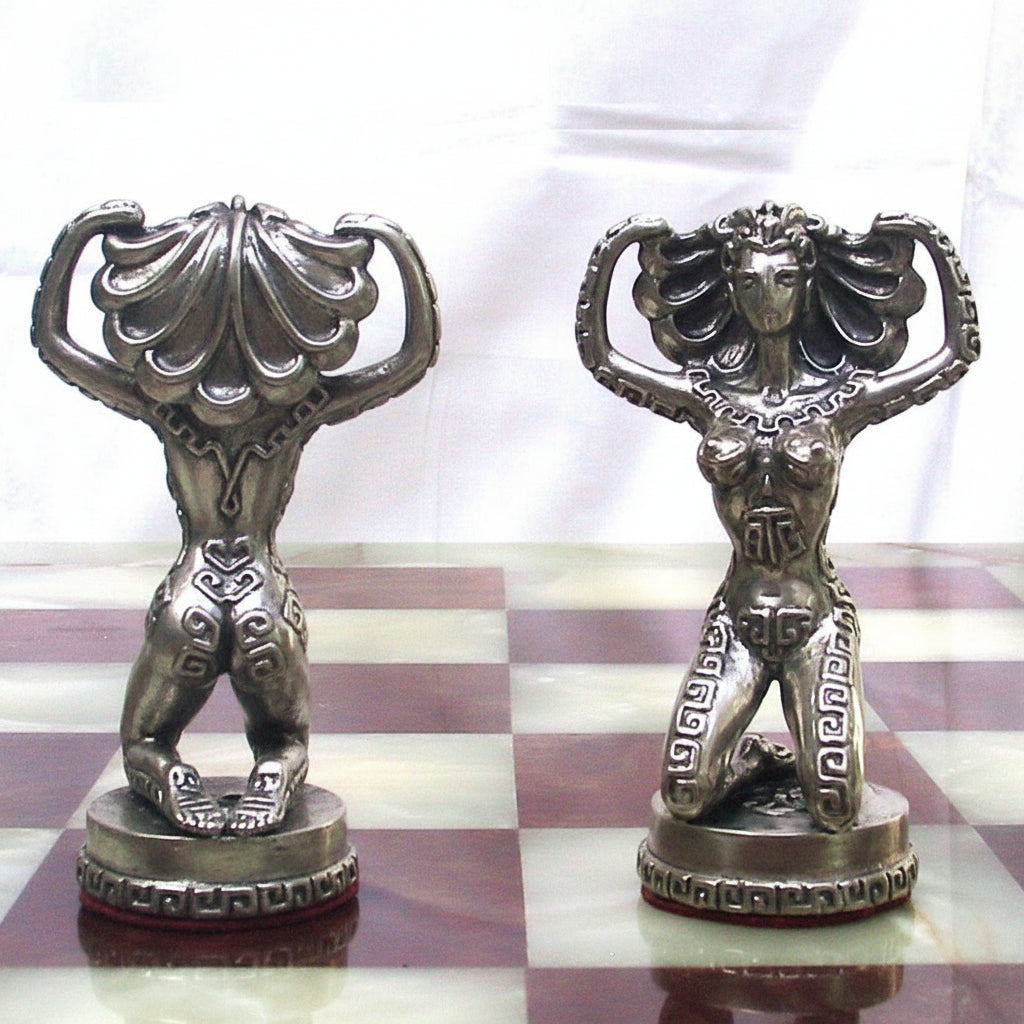Tigrani “Nudes” Sterling Silver Chess Set