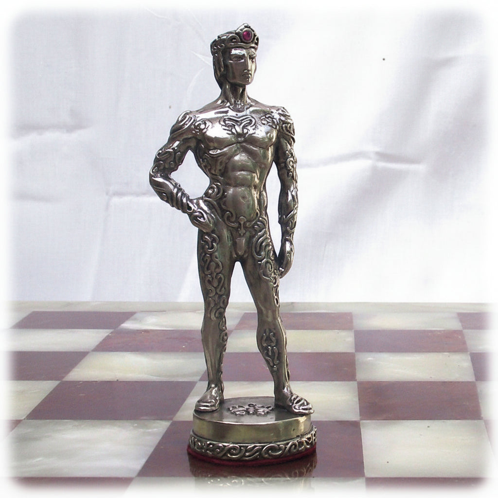Tigrani “Nudes” Sterling Silver Chess Set