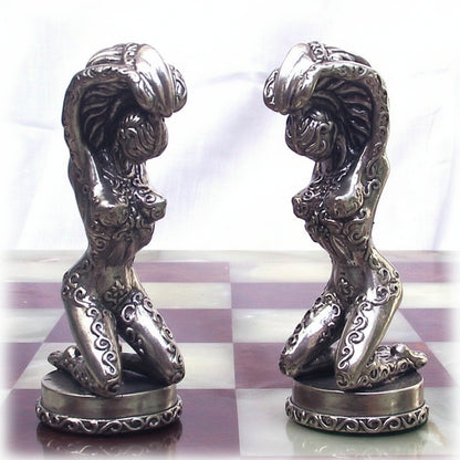 Tigrani “Nudes” Sterling Silver Chess Set