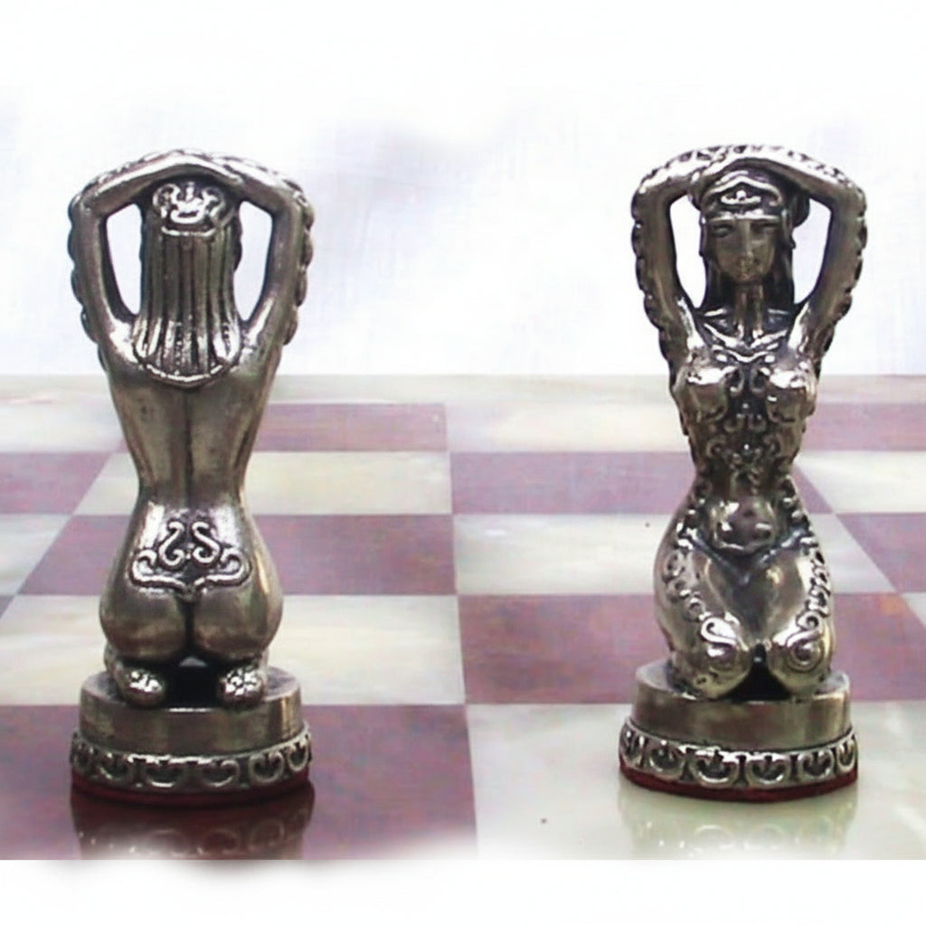 Tigrani “Nudes” Sterling Silver Chess Set